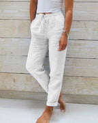Bruna | Pantalón de algodón y lino