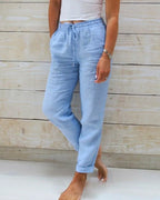 Bruna | Pantalón de algodón y lino
