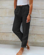 Bruna | Pantalón de algodón y lino