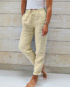 Bruna | Pantalón de algodón y lino