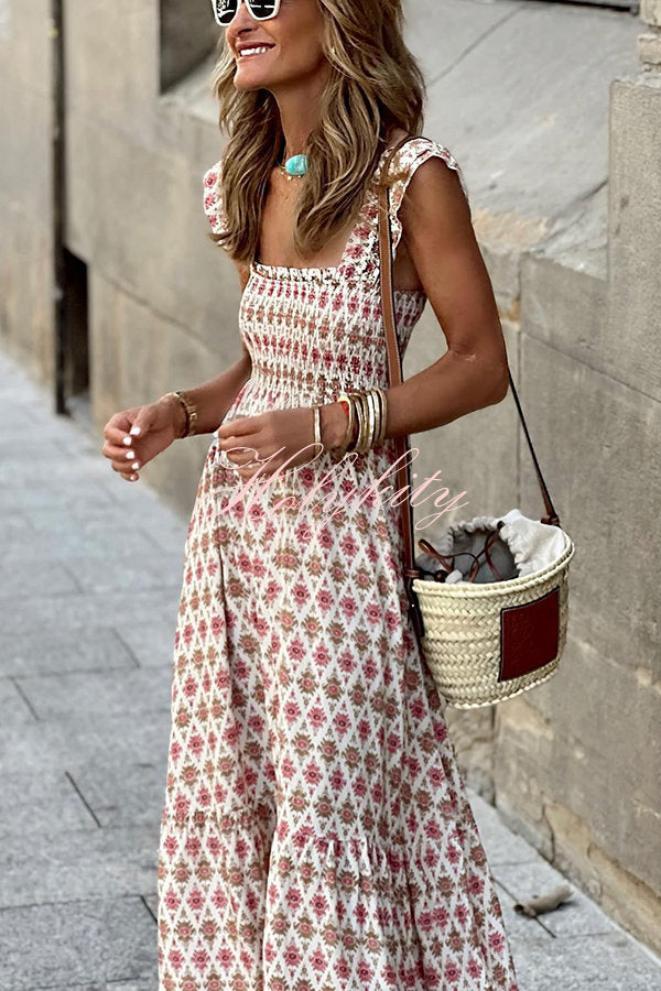 Love | Vestido largo de tirantes estampado