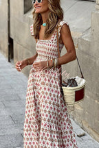 Love | Vestido largo de tirantes estampado