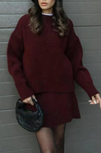 Beatrice | Conjunto de punto con jersey y falda