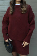 Beatrice | Conjunto de punto con jersey y falda