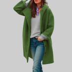 Freja | Abrigo midi con capucha y botones