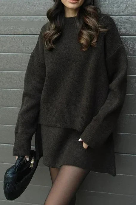 Beatrice | Conjunto de punto con jersey y falda