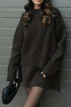 Beatrice | Conjunto de punto con jersey y falda