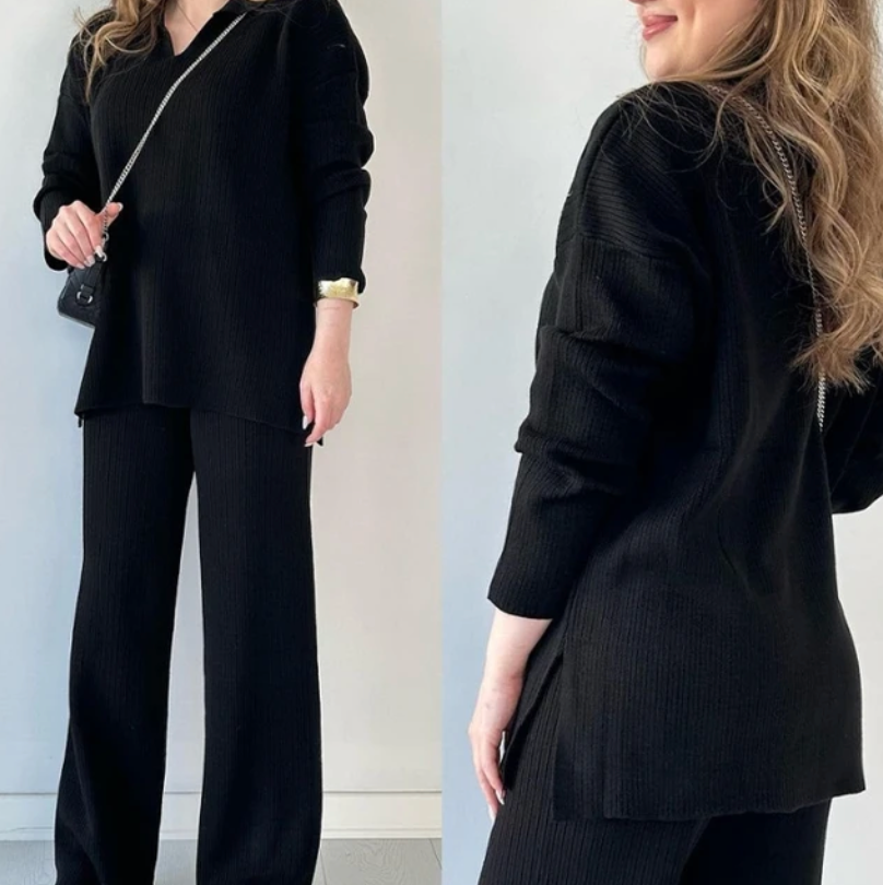 Lily | Conjunto cómodo con cuello de pico
