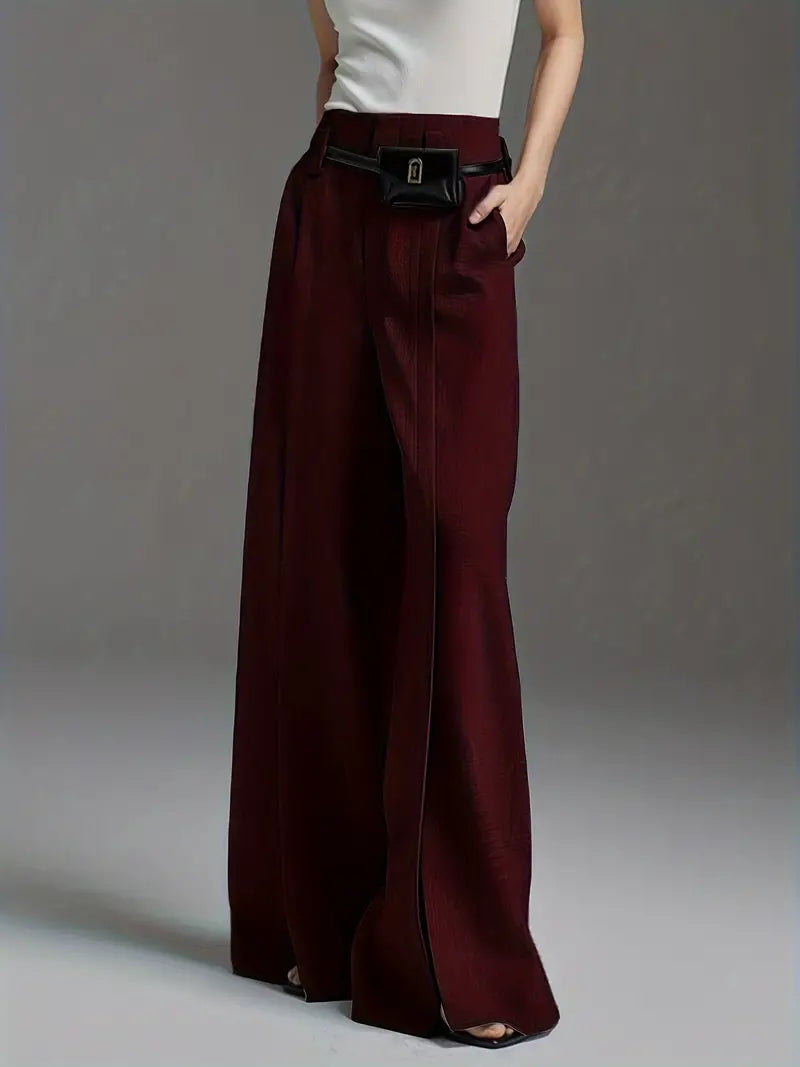 Aaliyah | Pantalón elegante de tiro alto y pernera ancha