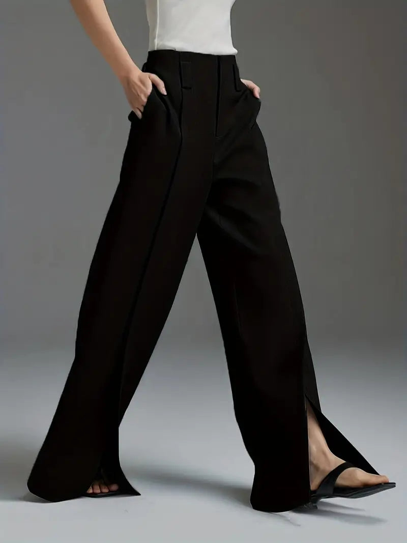 Aaliyah | Pantalón elegante de tiro alto y pernera ancha