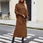 Scarlett | Conjunto de jersey de cuello alto y falda