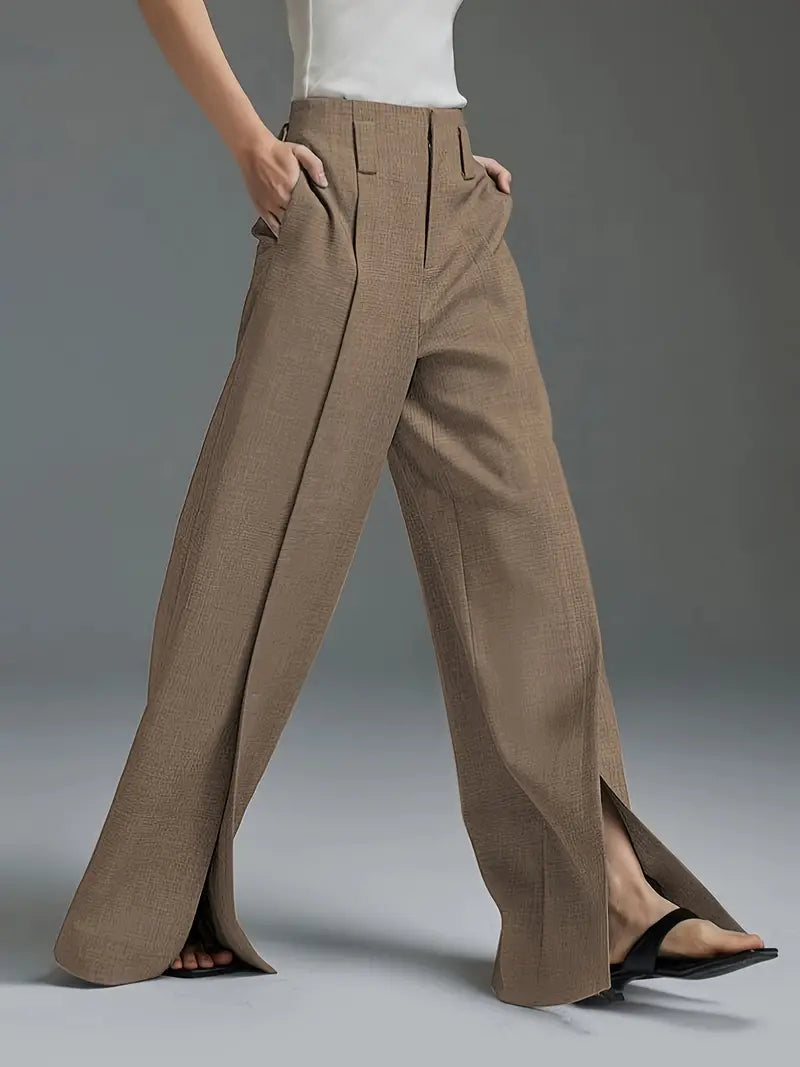 Aaliyah | Pantalón elegante de tiro alto y pernera ancha