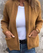Amelia | Chaqueta de punto con cremallera y bolsillos