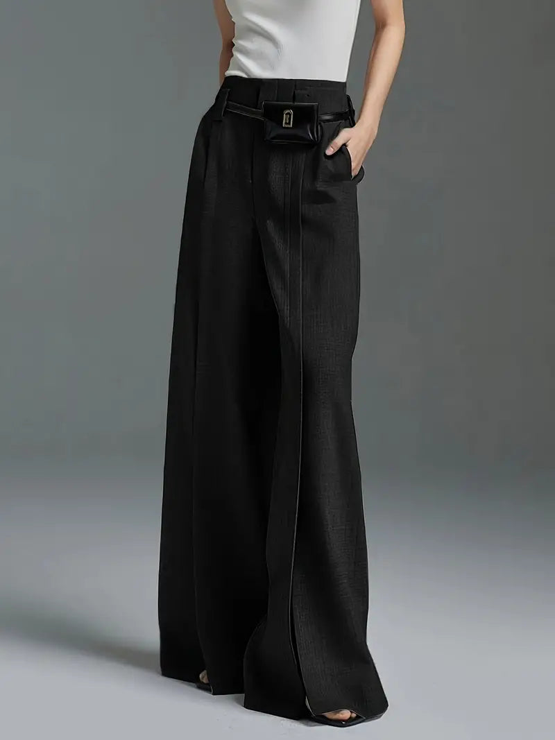 Aaliyah | Pantalón elegante de tiro alto y pernera ancha