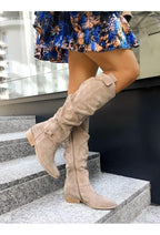 Camille | Botas altas de antelina hasta la rodilla