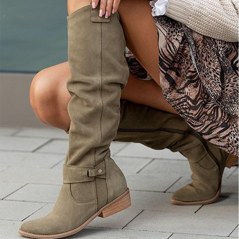 Camille | Botas altas de antelina hasta la rodilla