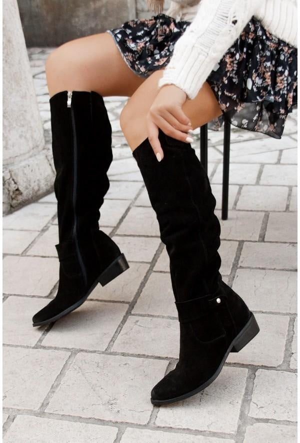Camille | Botas altas de antelina hasta la rodilla