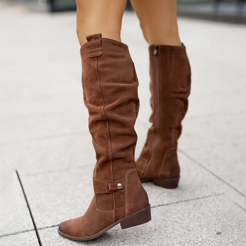 Camille | Botas altas de antelina hasta la rodilla