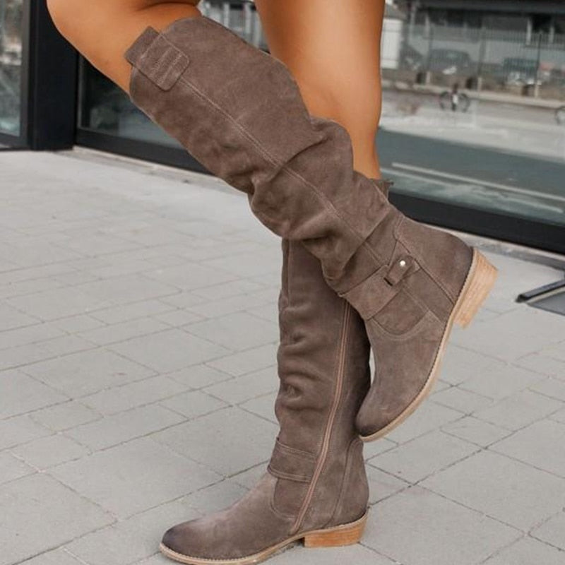 Camille | Botas altas de antelina hasta la rodilla