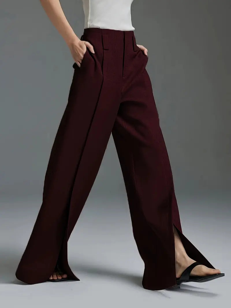Aaliyah | Pantalón elegante de tiro alto y pernera ancha