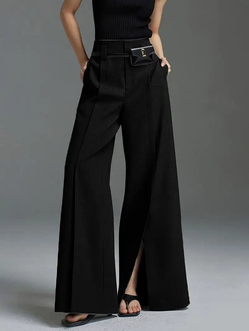 Aaliyah | Pantalón elegante de tiro alto y pernera ancha