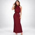 Evelyn | Vestido largo de noche con cuello halter