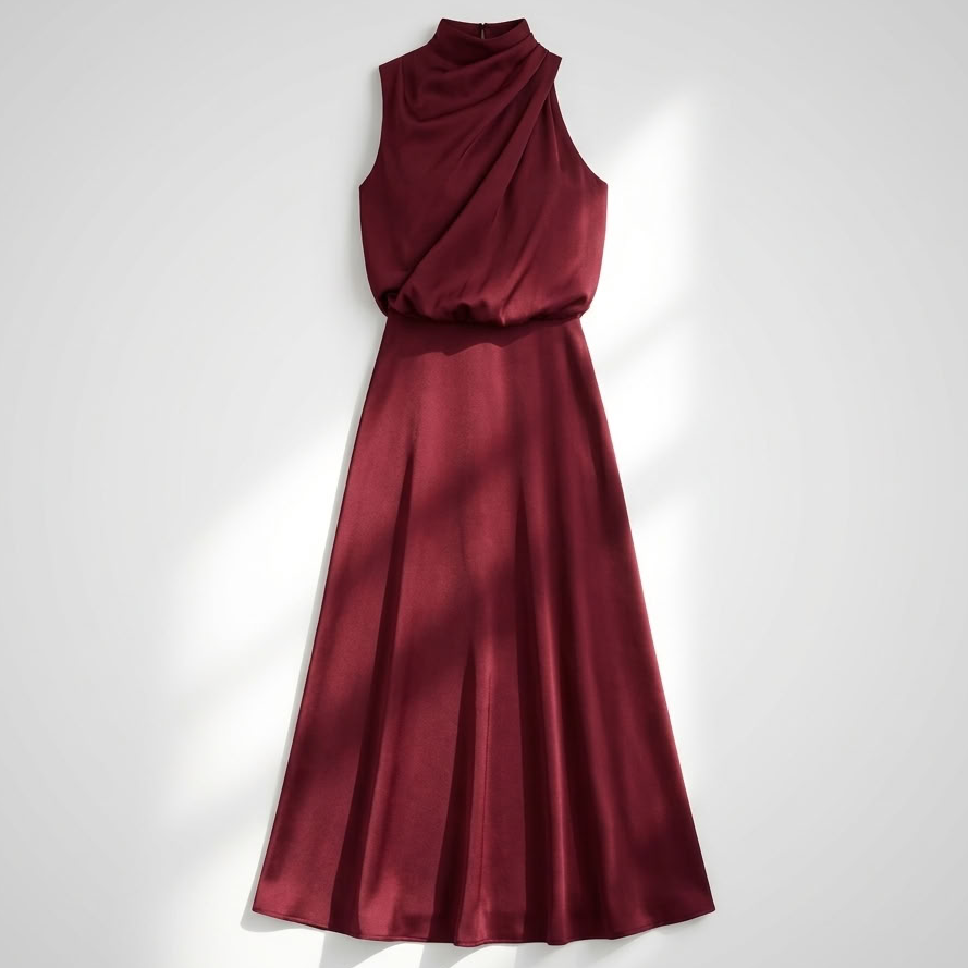 Evelyn | Vestido largo de noche con cuello halter