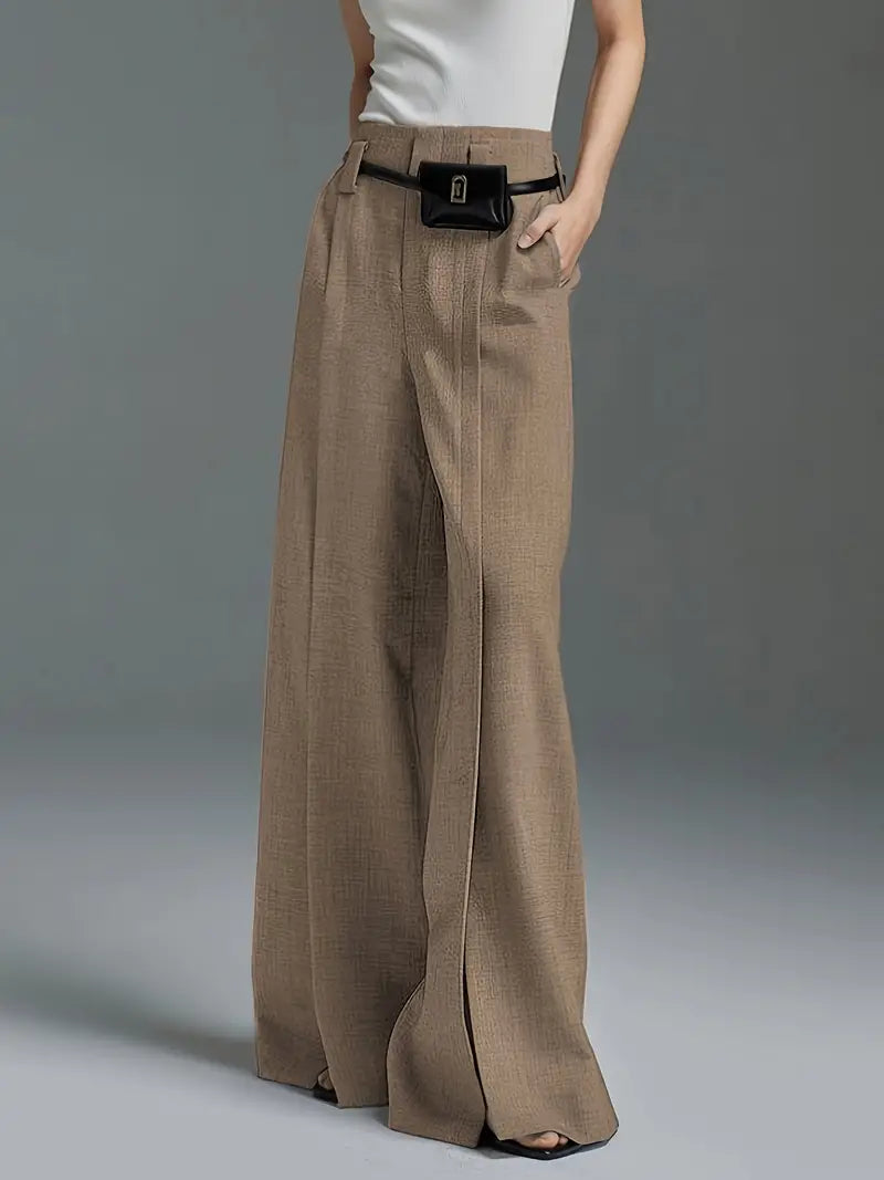 Aaliyah | Pantalón elegante de tiro alto y pernera ancha