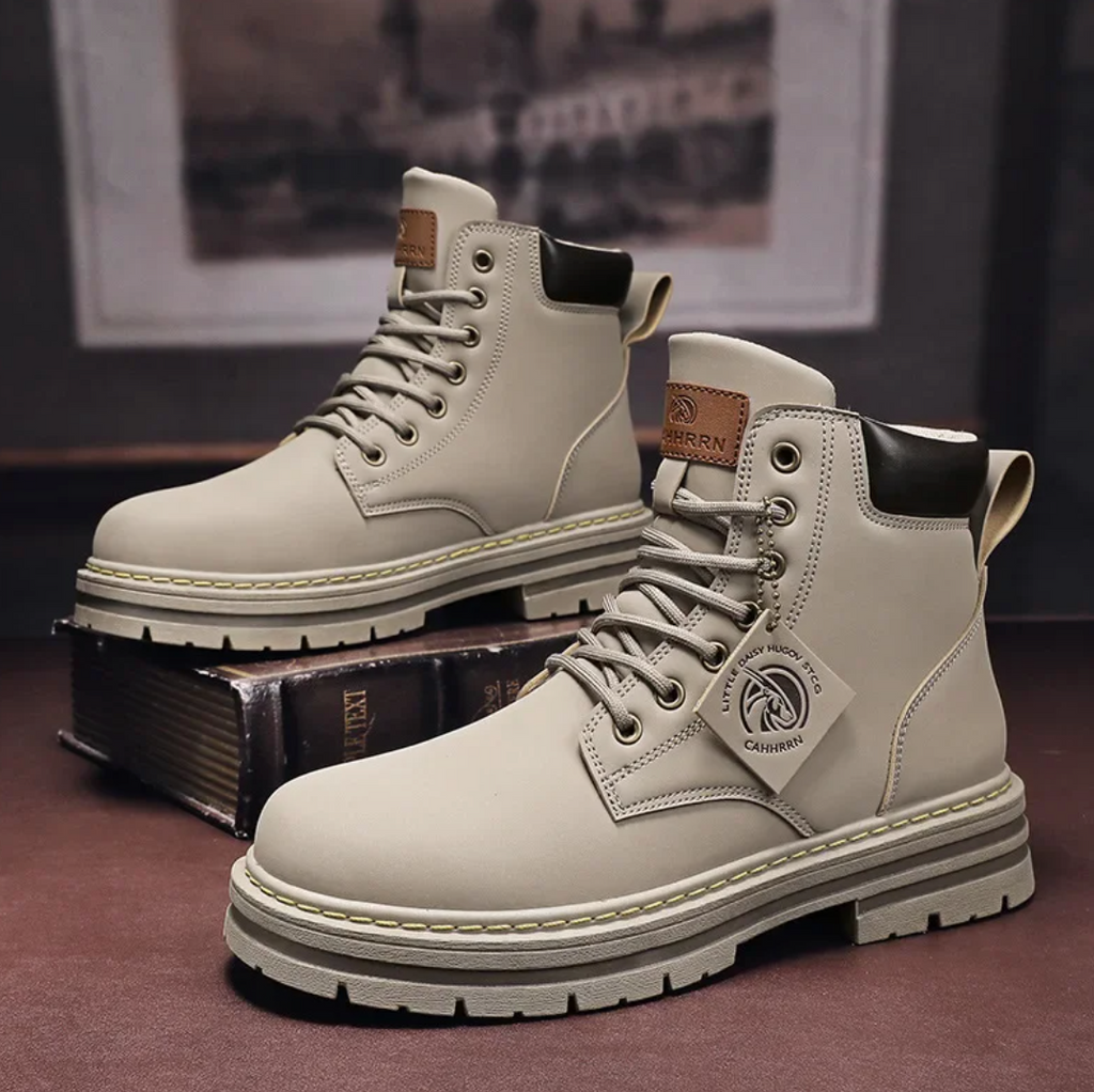 Ezra | Botas de trabajo de piel con cordones