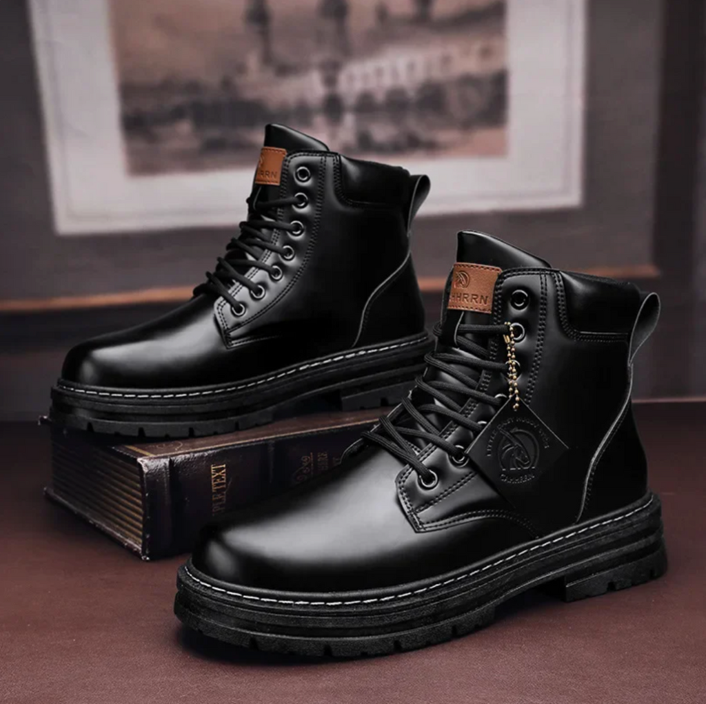 Ezra | Botas de trabajo de piel con cordones