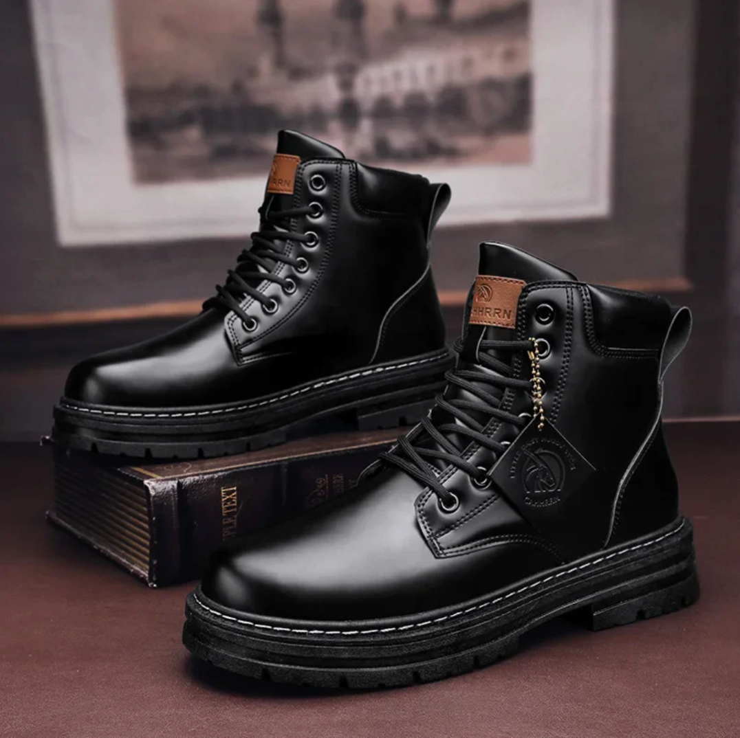 Ezra | Botas de trabajo de piel con cordones