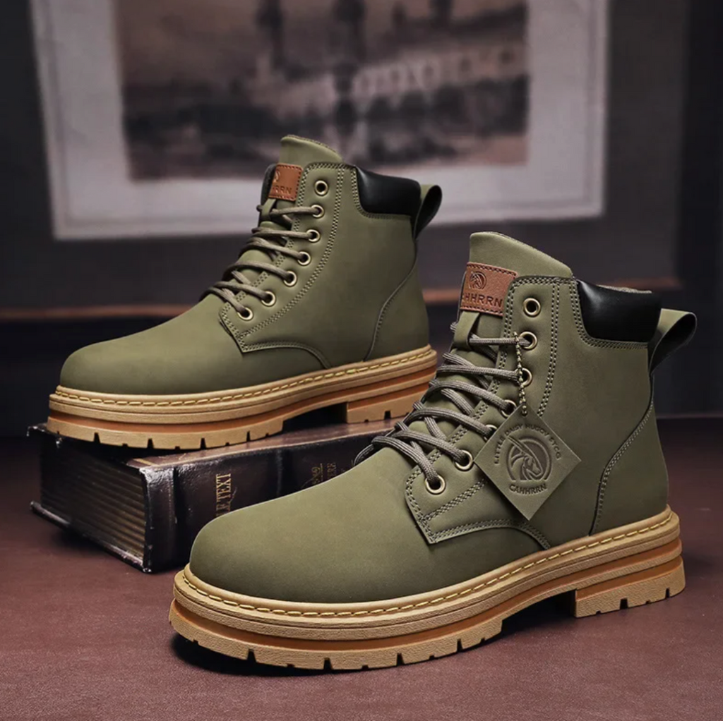 Ezra | Botas de trabajo de piel con cordones