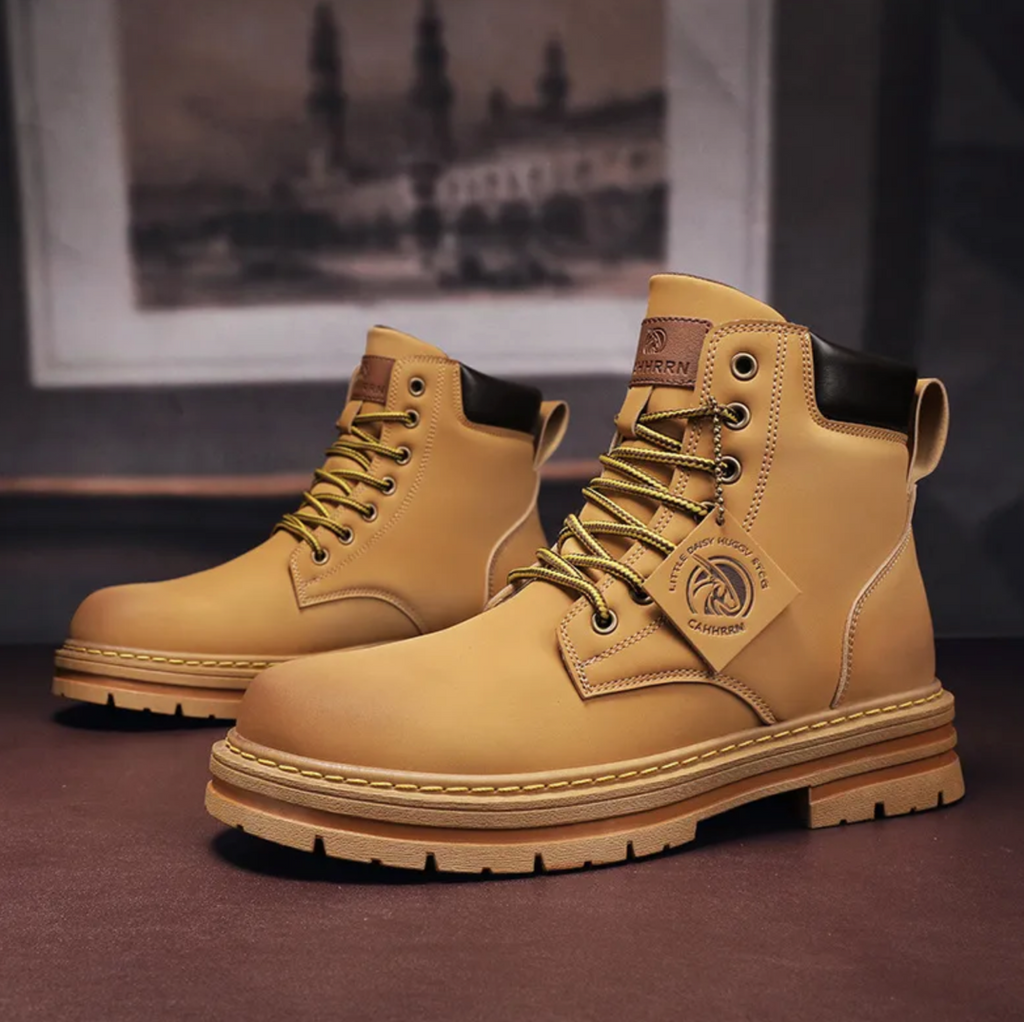 Ezra | Botas de trabajo de piel con cordones