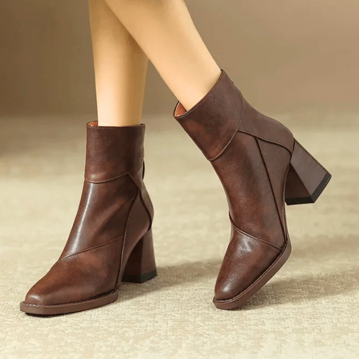 Alyssa | Botines de tacón ancho con cremallera