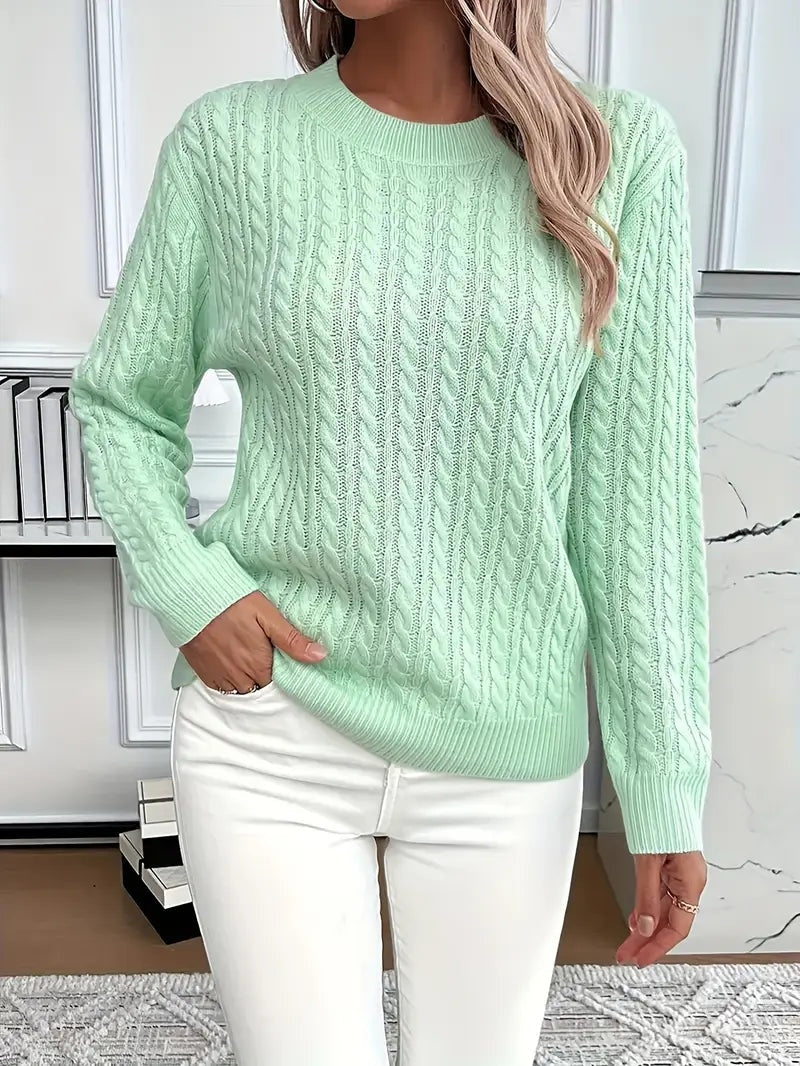 Sophia | Jersey de ochos con cuello redondo