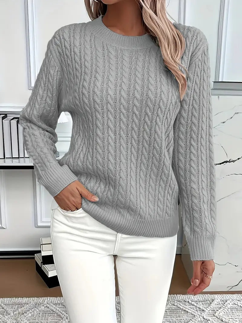 Sophia | Jersey de ochos con cuello redondo