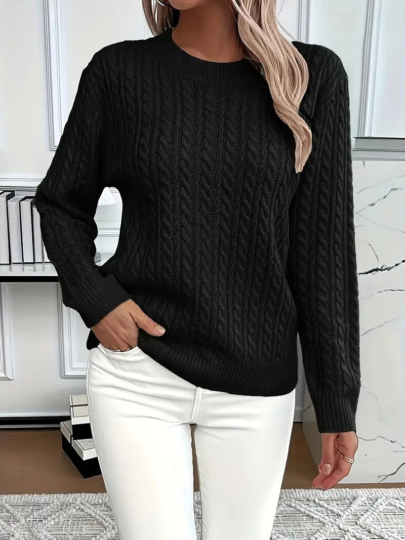 Sophia | Jersey de ochos con cuello redondo