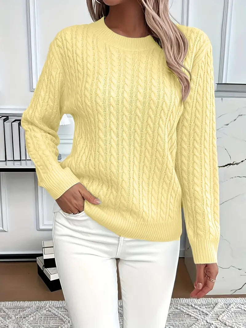 Sophia | Jersey de ochos con cuello redondo