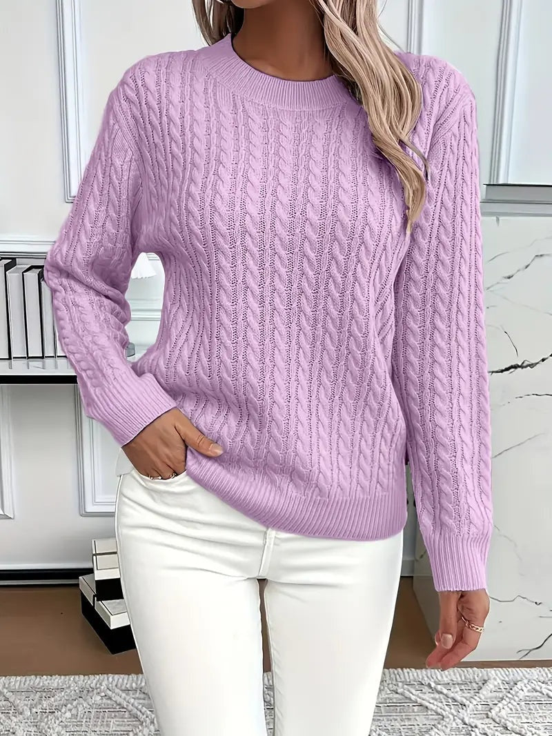 Sophia | Jersey de ochos con cuello redondo