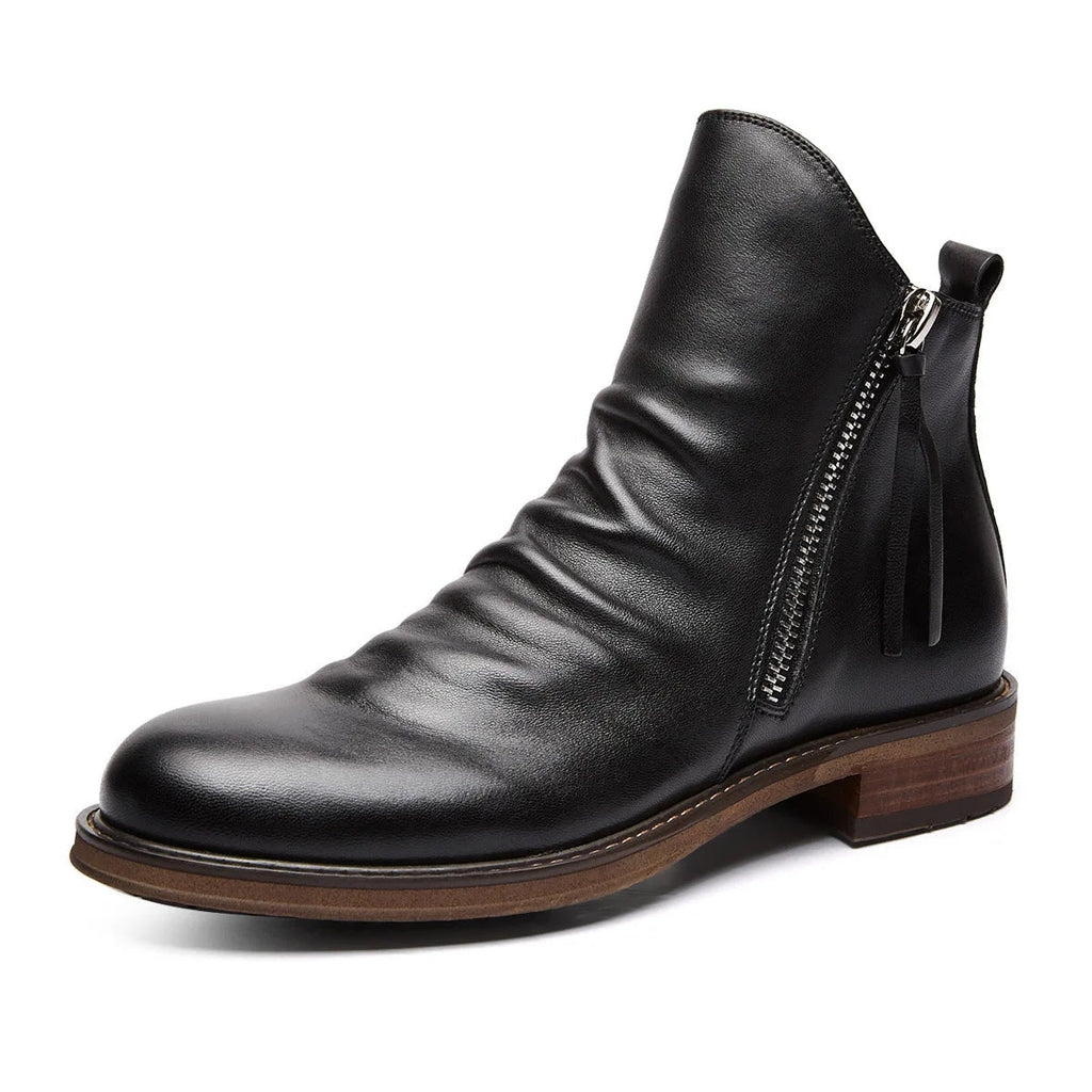 Caleb | Botines chelsea de piel con cremallera
