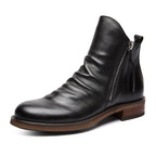 Caleb | Botines chelsea de piel con cremallera
