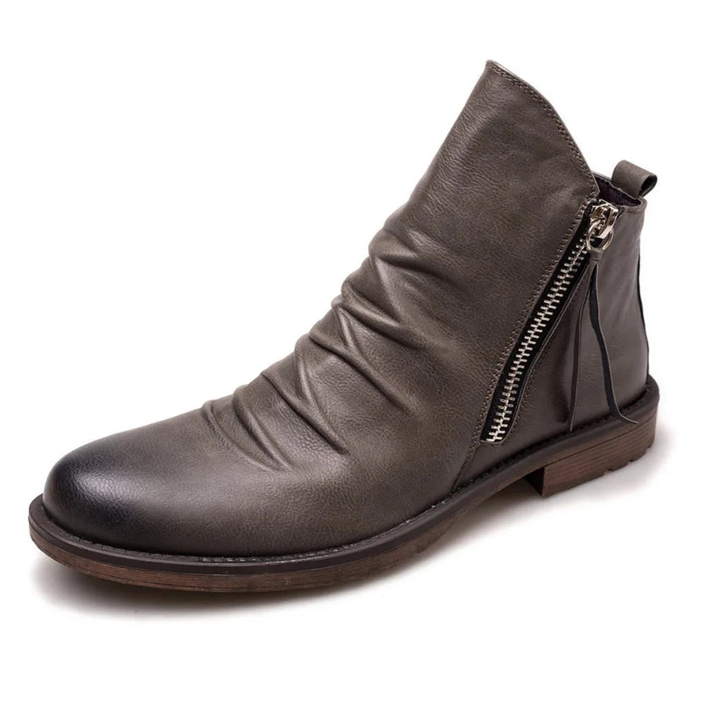Caleb | Botines chelsea de piel con cremallera