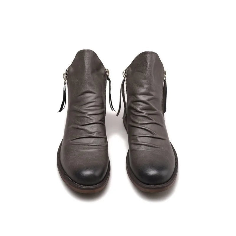 Caleb | Botines chelsea de piel con cremallera
