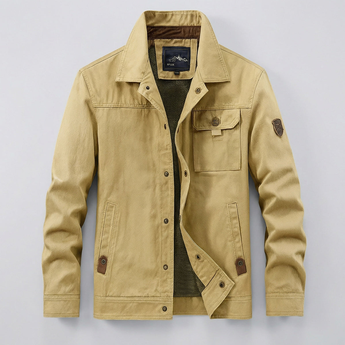 Lucas | Chaqueta militar de algodón multibolsillos