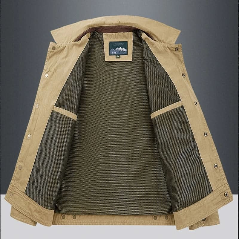 Lucas | Chaqueta militar de algodón multibolsillos
