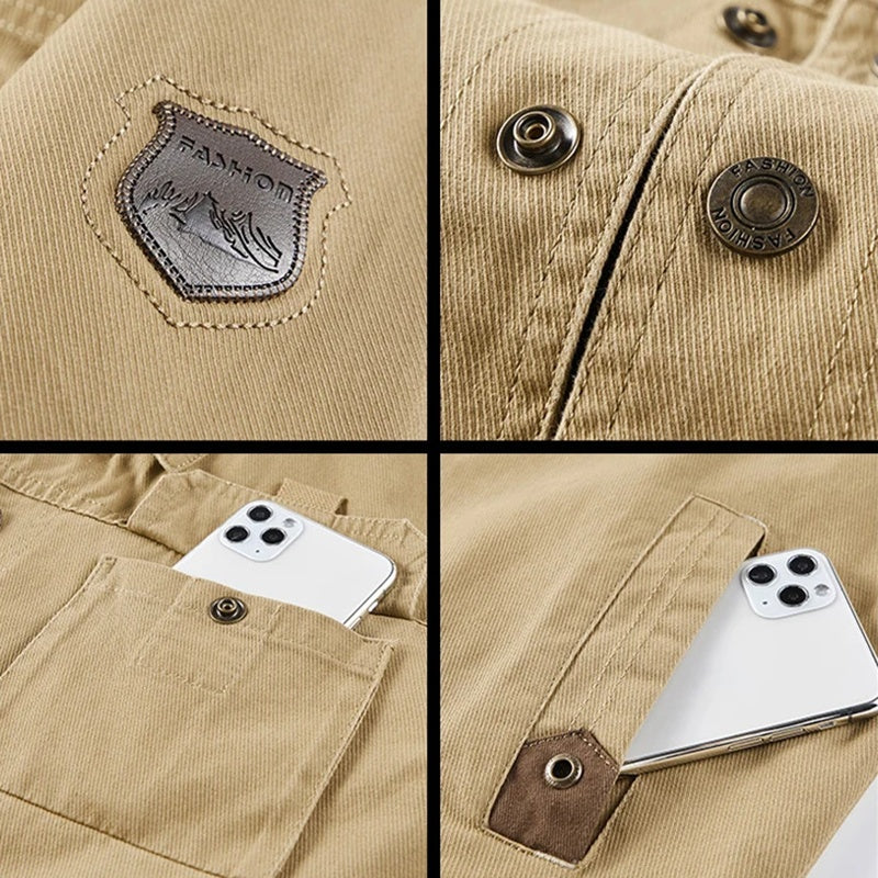 Lucas | Chaqueta militar de algodón multibolsillos