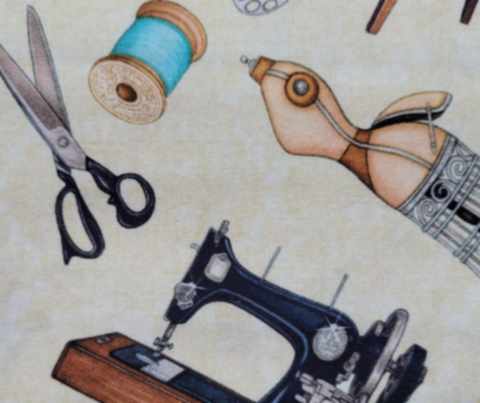 Herramientas de costura del taller de Amelia Ríos